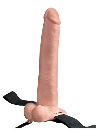 11" Hollow Rechargeable Strap-on with Balls